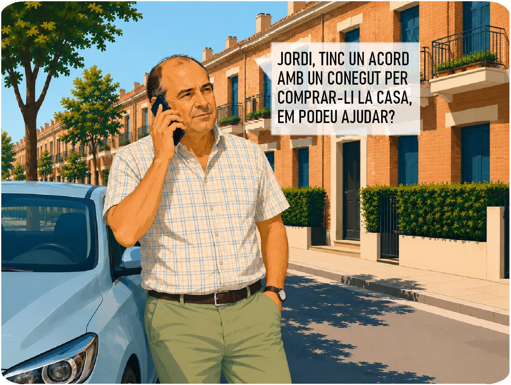 Tens un acord per comprar-li la casa amb un conegut